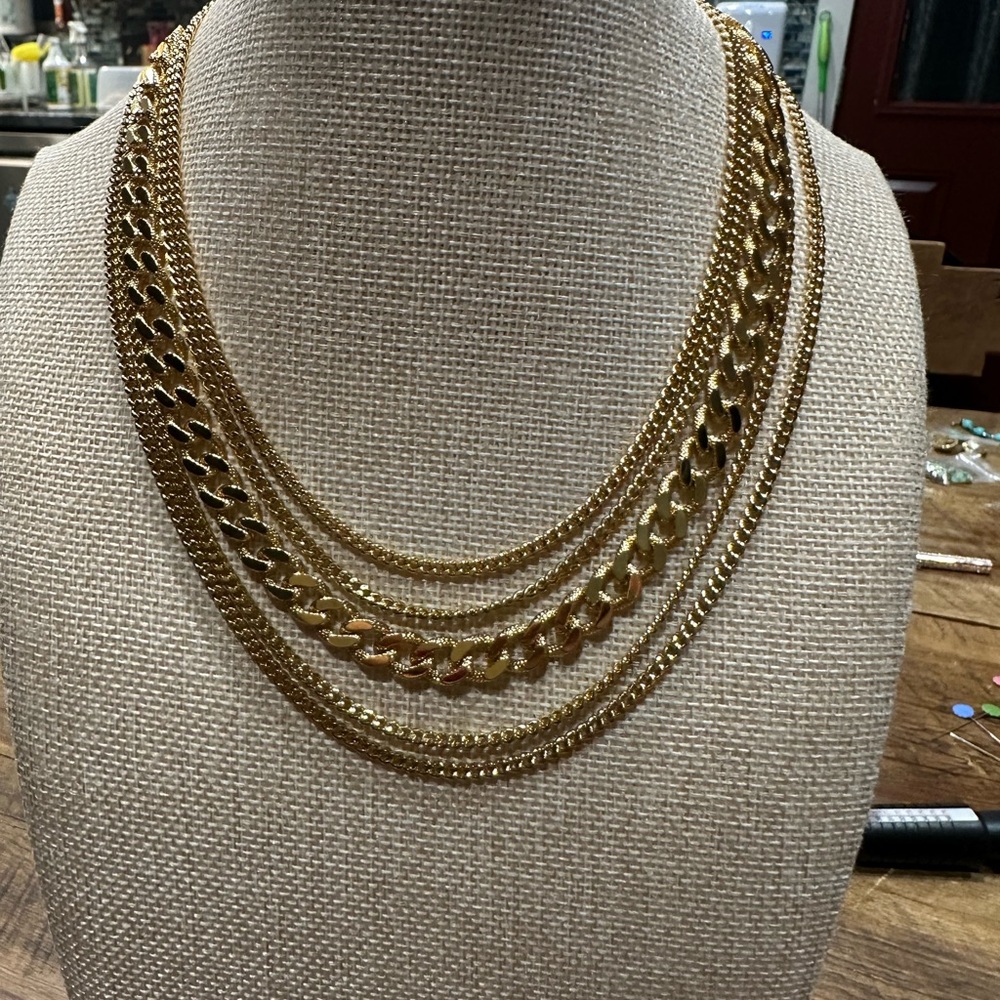 Monet Gold Multi-Strand Necklace - Picture 8 of 16